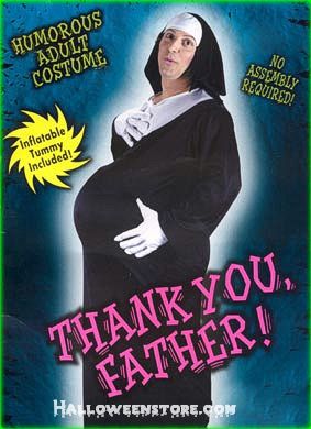 Keep up the Faith Adult Halloween Costume includes black robe with