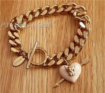 Disney Couture Tinkerbell Pink Heart Arrow Bracelet New