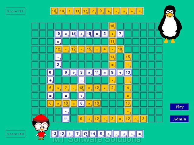 KidsMath Scrabble is a math game for kids that is similar to the