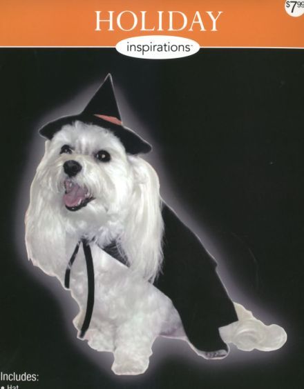 Halloween Costume Dog Witch Hat Cape Sz Large New