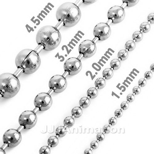 Mens Stainless Steel Necklace Ball Chain 11 29 VJ753