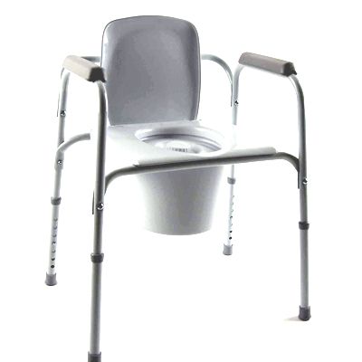 in 1 Steel Commode Toilet Safety Frame, Raised Toilet Seat, Bedside