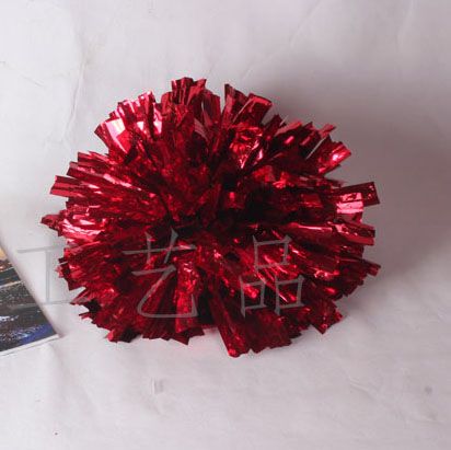 Pair Metallic Cheerleader Cheerleading Dance Party Show Pom Poms 70g