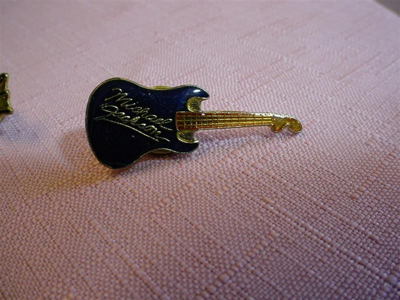 Michael Jackson Vintage Guitar Name Pin Memorabilia