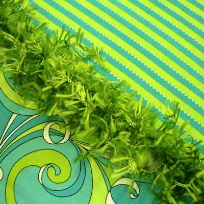 Tiny Ticking Lime Jade Horizontal Stripe Fabric Yd