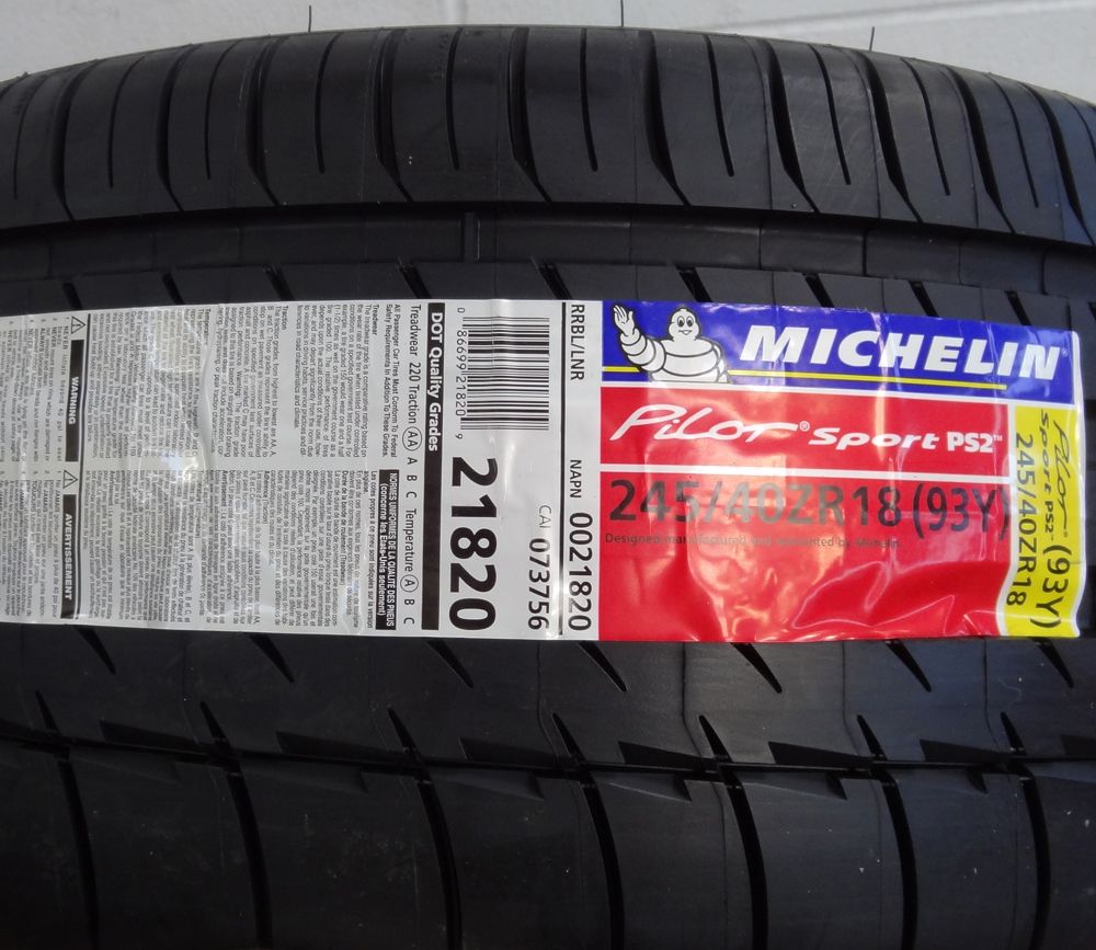 Michelin Pilot Sport PS2 245 40 ZR18 Tire Fits BMW M3