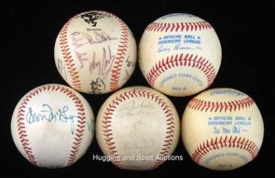 Vintage Signed Mike Flanagan Scott McGregor OAL Baseball Lee Mac Phail