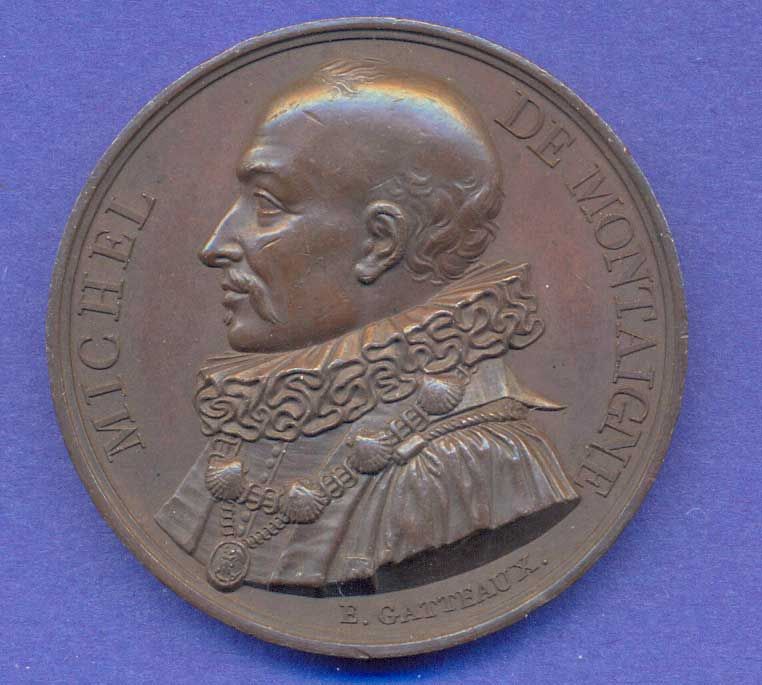 Medal 1817 Michel de Montaigne Grand Hommes Francais L108
