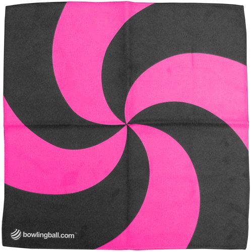 Bowlingball com Pink Spiral Suede Microfiber Towel