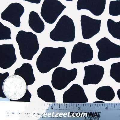 Free Spirit Giraffe Black Jungle Fever Quilt Fabric Yd