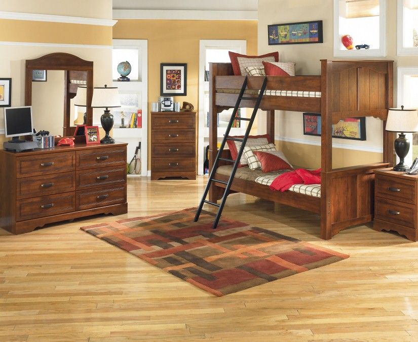 Youth Bedroom Ashley Camp Huntington Twin Bunk Bed Set