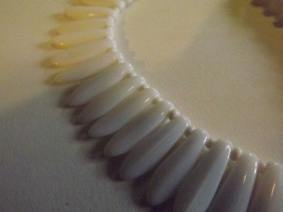 Egyptian Revival Bib Choker Necklace Milk Glass Signed Lot