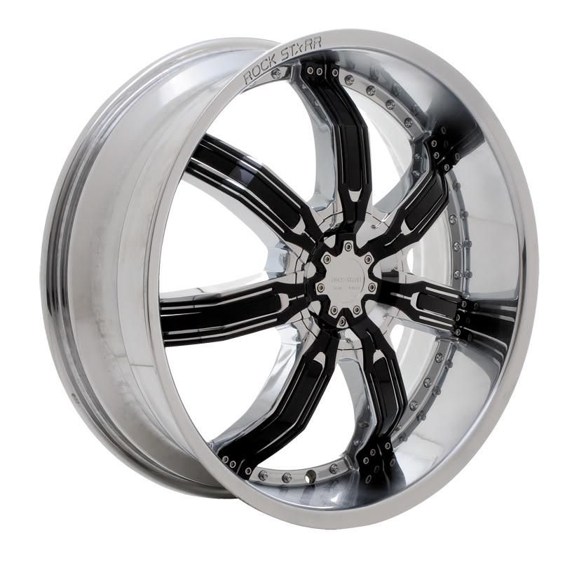 22 INCH RIMS AND TIRES WHEELS STARR 958 KILLA BLACK ACURA 20 24 26 28