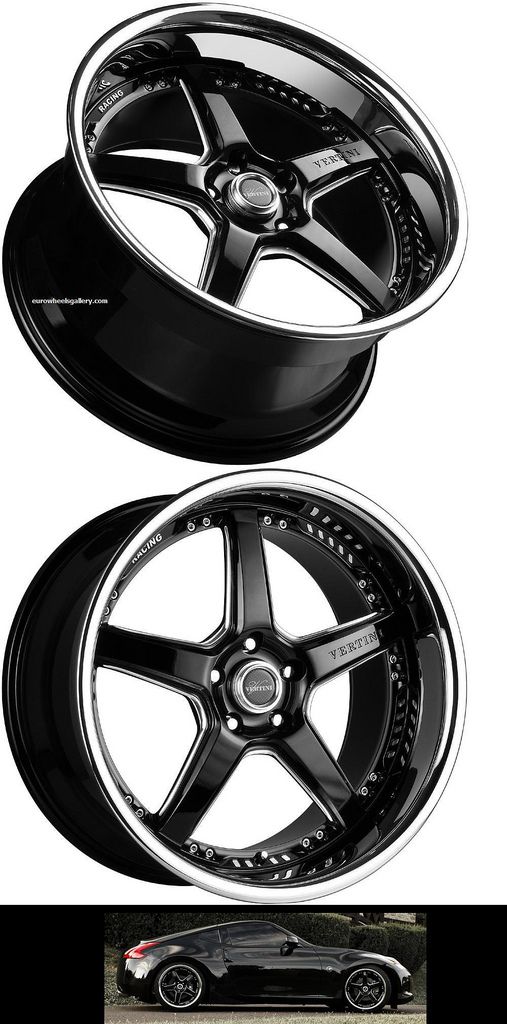 Drift Wheels For Nissan 370Z 350Z G35 CP Full Set of 4 Rims & Caps
