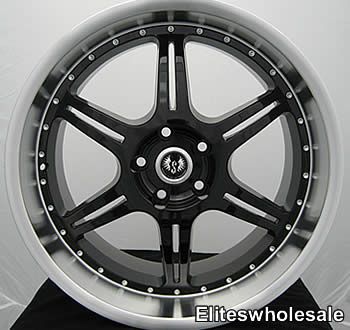 18x8 5 Black ST2 Wheels Rims 5x110 HHR G6 Saab New