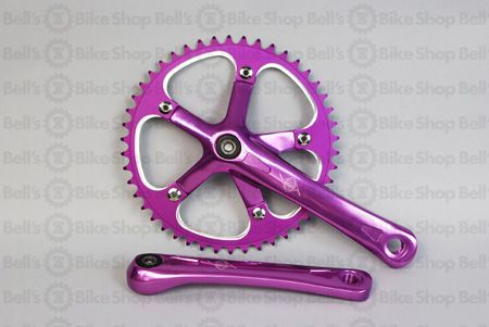 Origin8 Track Cranks Purple 170mm Fixed Gear Crankset