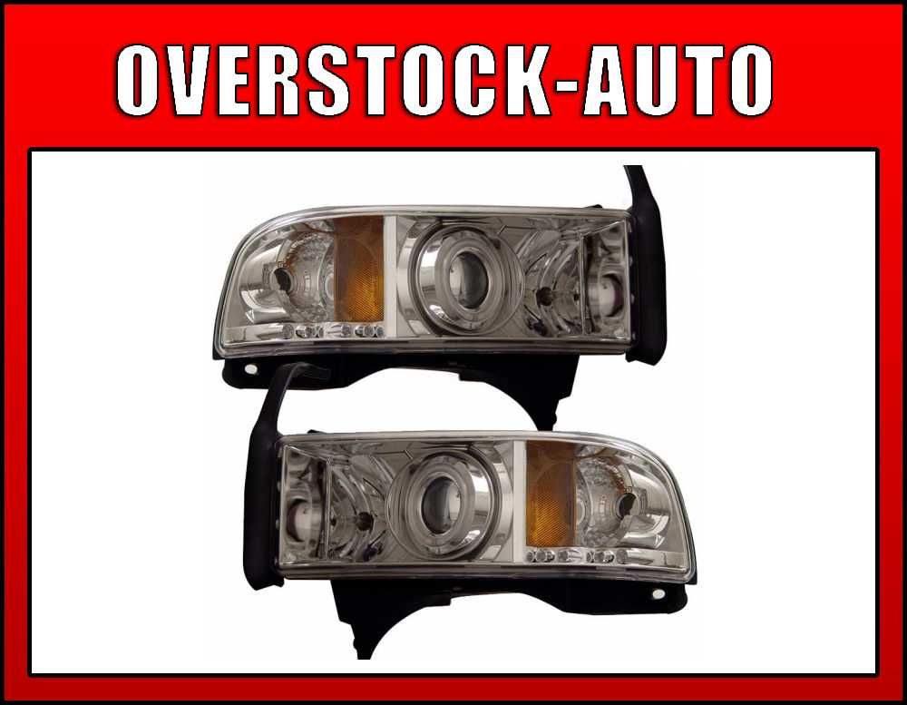 1994 2001 Dodge RAM CCFL Rim LED Projector Headlights