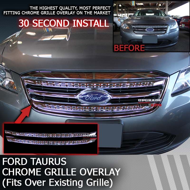 Perfectly Fits 2010 2012 Ford Taurus Chrome Grille Overlay Factory