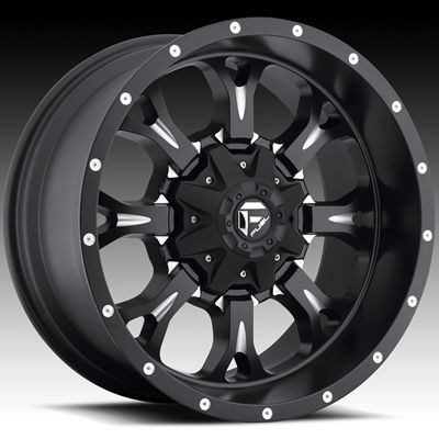 20x10 Black Fuel Krank Wheels 8x170 Rims