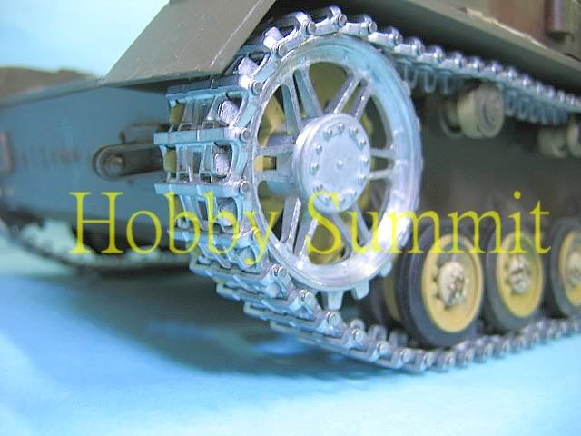 15 Bandai Panzer 4 Upgrade Metal Tracks w Sprocket Idler Set Hummel