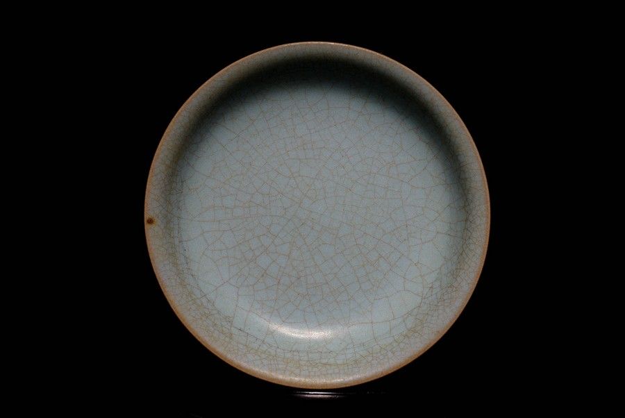 Chinese Antique Fine Monochrome Celadon Porcelain Crackles Bowl L188