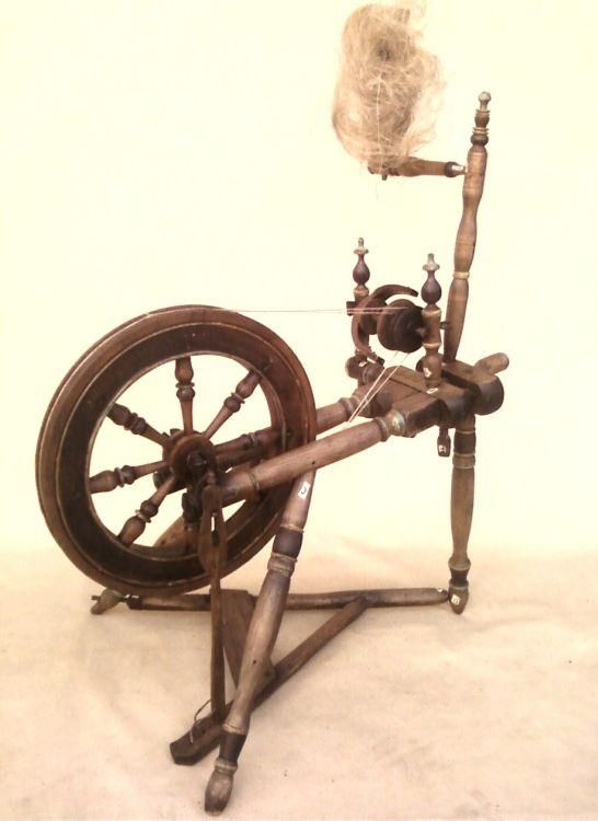 Antique Lithuanian Spinning Wheel 1880