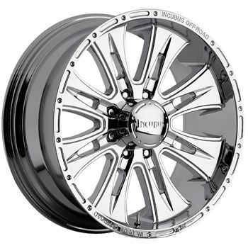 20x10 Chrome Incubus Brawn 8 Wheels 8x6 5 28 Lifted Chevrolet K 2500 8