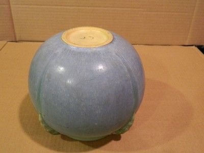 Roseville Topeo Spherical Vessel Blue Green 1934