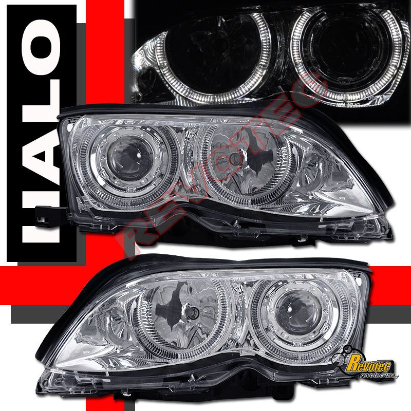 2002 2003 2004 2005 BMW E46 4DR Sedan 325i 330i Dual Halo Projector