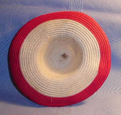 Antique Ivory Color Reddish Maroon Color Straw BEBE Doll Hat