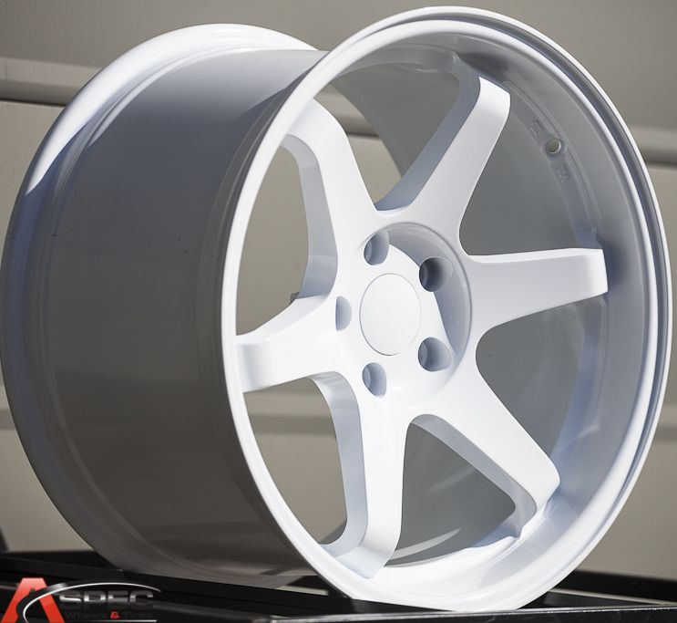 18X9.5/10.5 VARRSTOEN ES221 +22 WHITE 5X114.3 WHEEL FIT 350Z 370Z G35