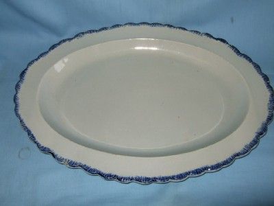 Antique Georgian Pearlware Feather Edge Fish Platter