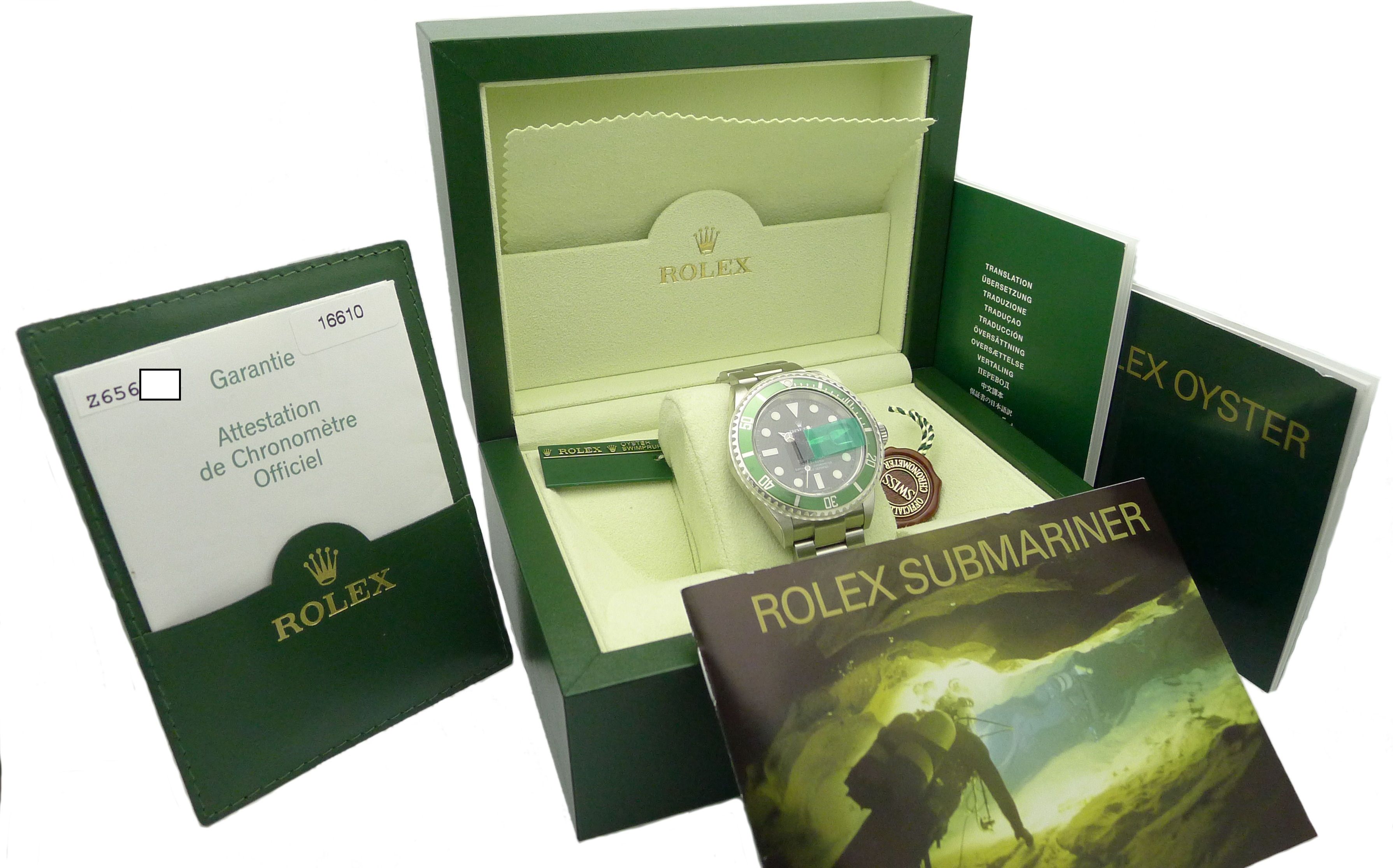 GREEN  DATE STAHL 16610LV ungetragen ZERTIFIKAT & BOX BJ 2007