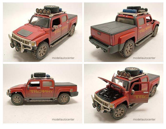 Hummer H3T 2009 Trophy verschmutzt, Modellauto 126 / Maisto