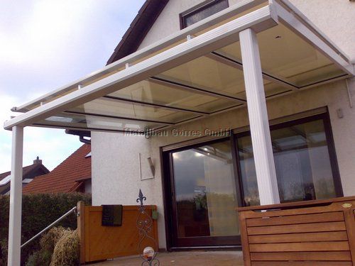 Überdachung Terrassendach 300 cm breit 250  350 cm Tiefe Aluminium