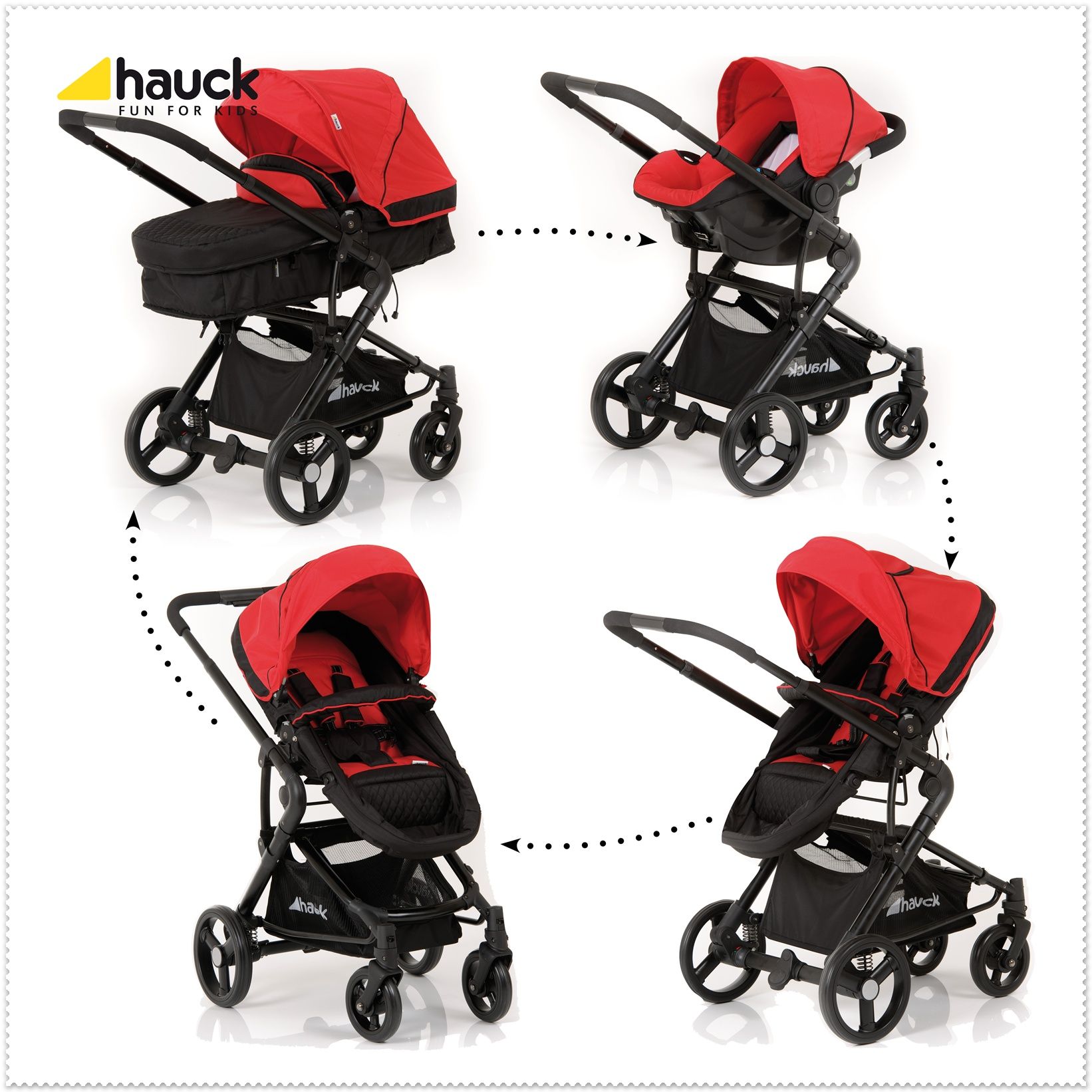 Hauck 2013 Kinderwagenset Colt Set Kombi Kinderwagen Caviar Tango