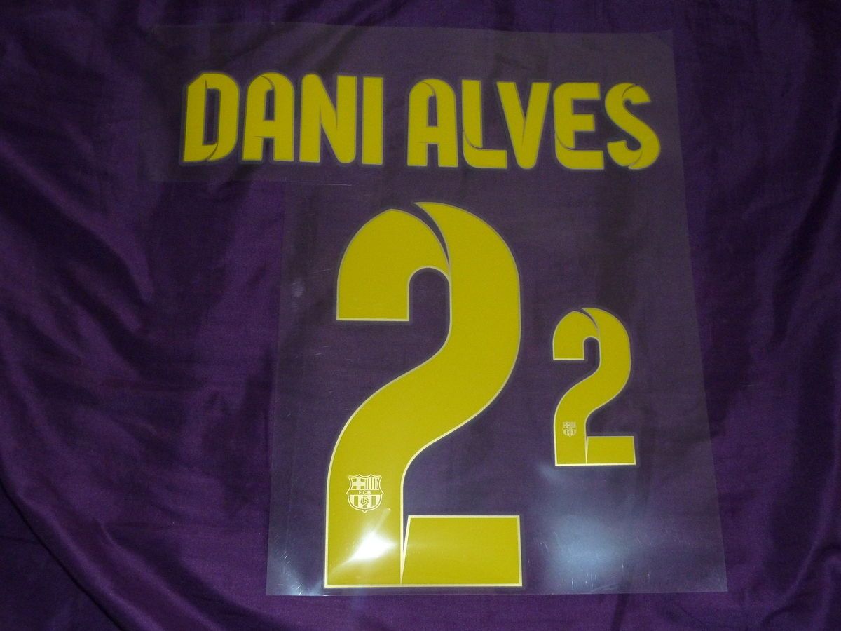 ALVES #2 Shirt Printing Name & Number Set BARCELONA FC Football CLUB