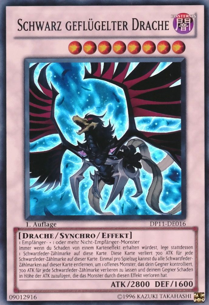 SCHWARZ GEFLÜGELTER DRACHE *DP11 DE016* Super Rare