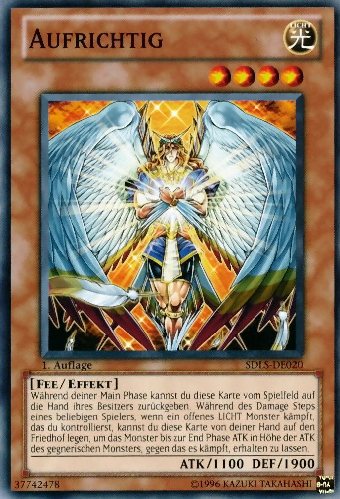 AUFRICHTIG * SDLS DE020 * 1. Auflage, yu gi oh