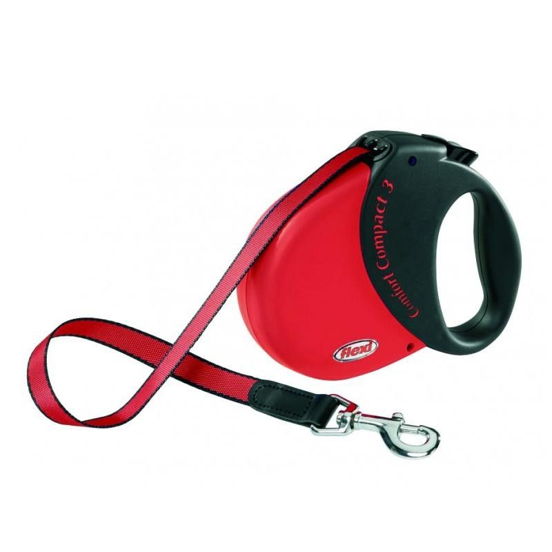 FLEXI COMFORT COMPACT 3 GURT 5M bis 60 kg rot/blau Hunde Leine