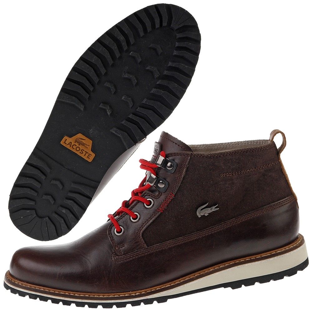 Lacoste Schuhe Delevan SRM LTH CNV DarkBrown Gr. 42