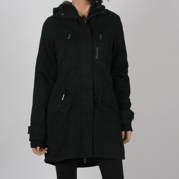 BENCH Tara Parka schwarz Mantel Winterjacke SALE