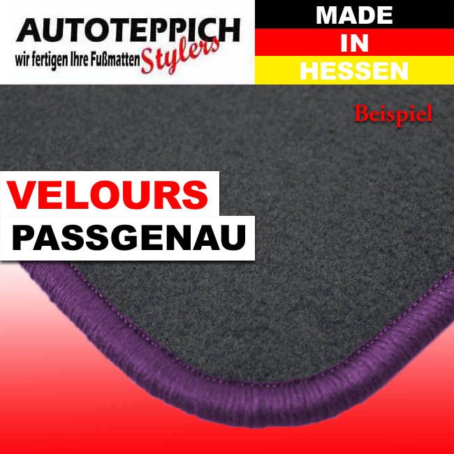 VELOURS FUßMATTEN AUTOTEPPICH D.GRAU FÜR AUDI A4 B5 S4 8D Bj.94 01 4