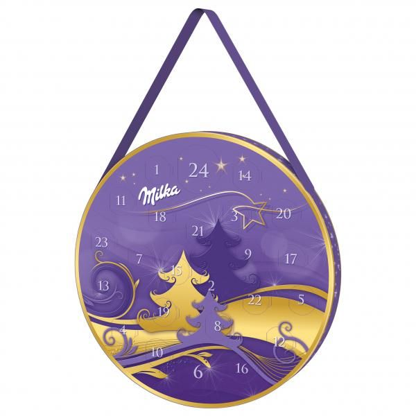 MHD Milka Exklusiver Kugel Adventskalender Schokolade 329g MHD 28 02