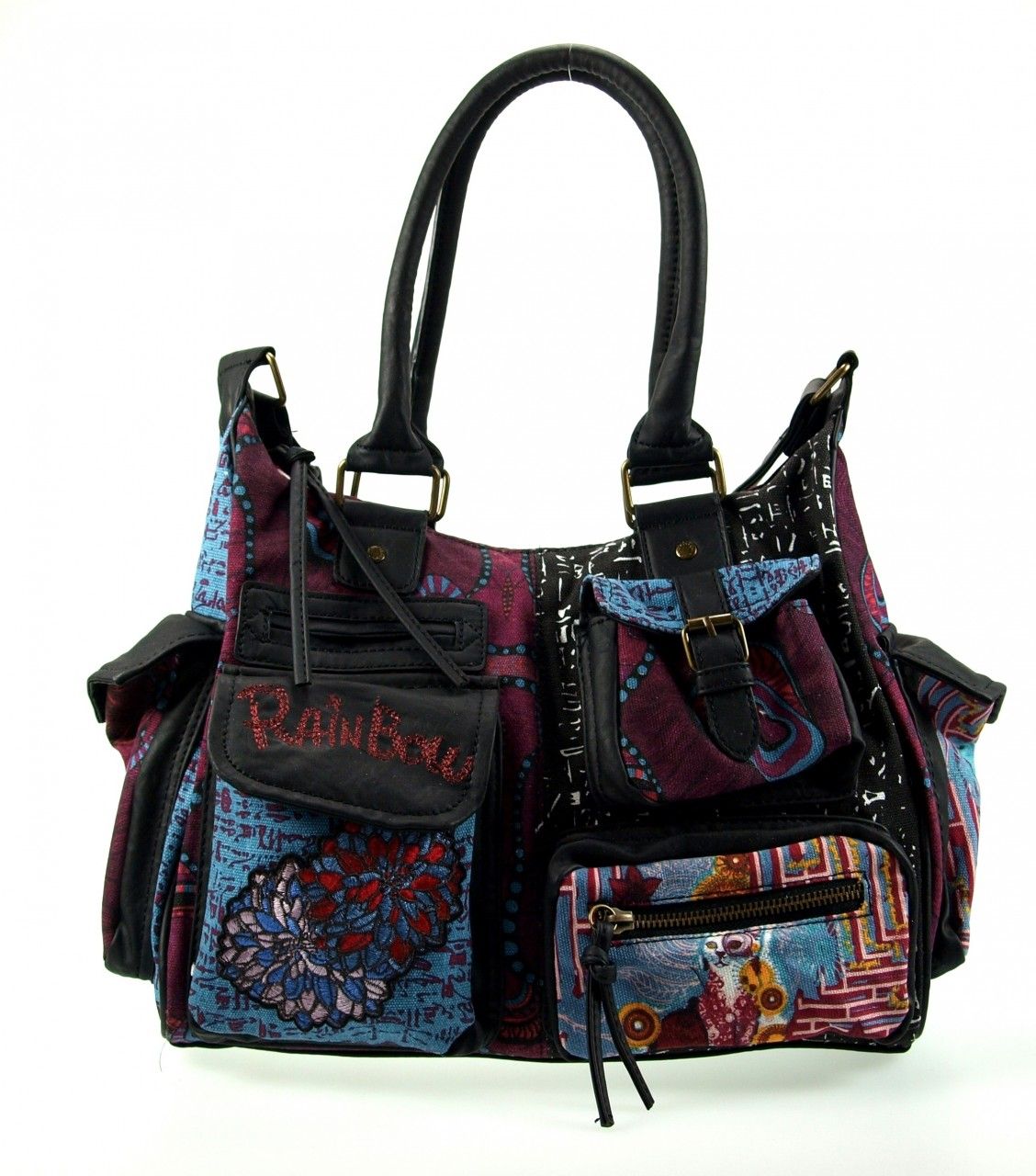 Desigual Bols Maze Damen Schultertasche Henkeltasche Shopper Schwarz