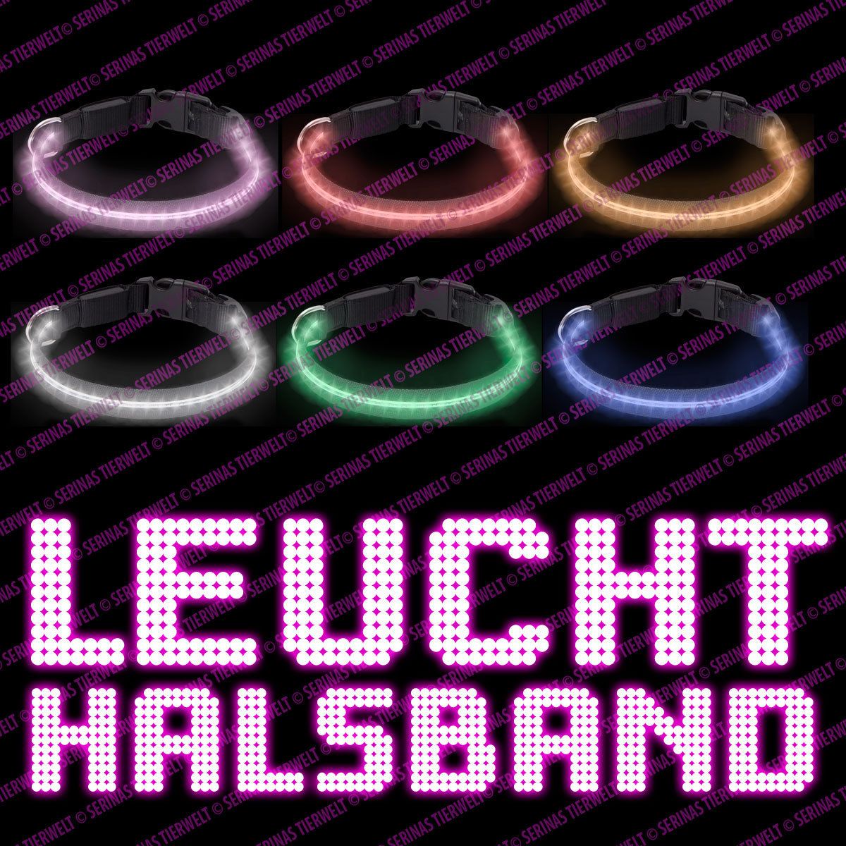 Led Hundehalsband Leuchthalsband Halsband grün S 27 33