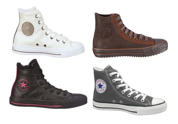 Converse All Star Hi Sondermodelle Leder und Canvas 4 Farben Gr. 36