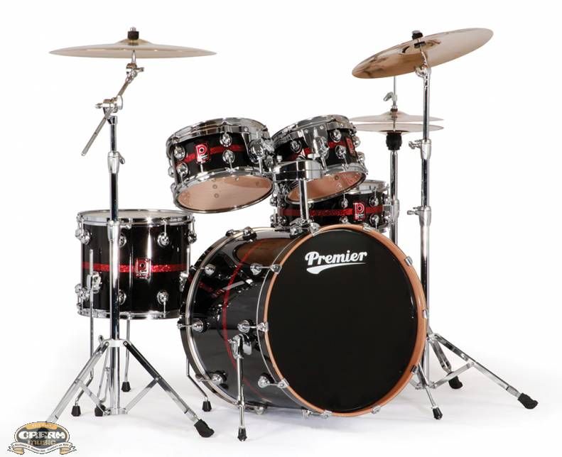 Premier Genista Drumset Black Red Sparkle / Bateria Batterie Baterie