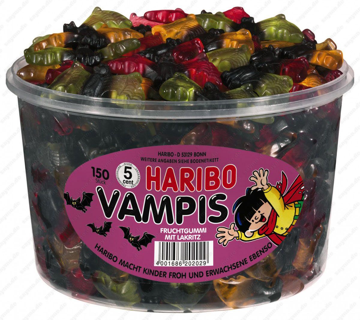 73EUR/1kg) Haribo Bunte Vampire, Vampis 1,35kg