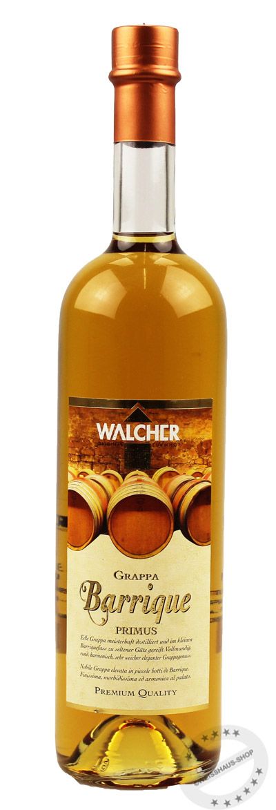 Walcher Grappa Barrique Primus 40% vol. 0,7l